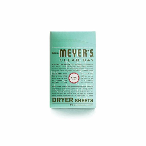 Mrs. Meyers Clean Day Dryer Sheets, Basil - 80 Sheets MR93342